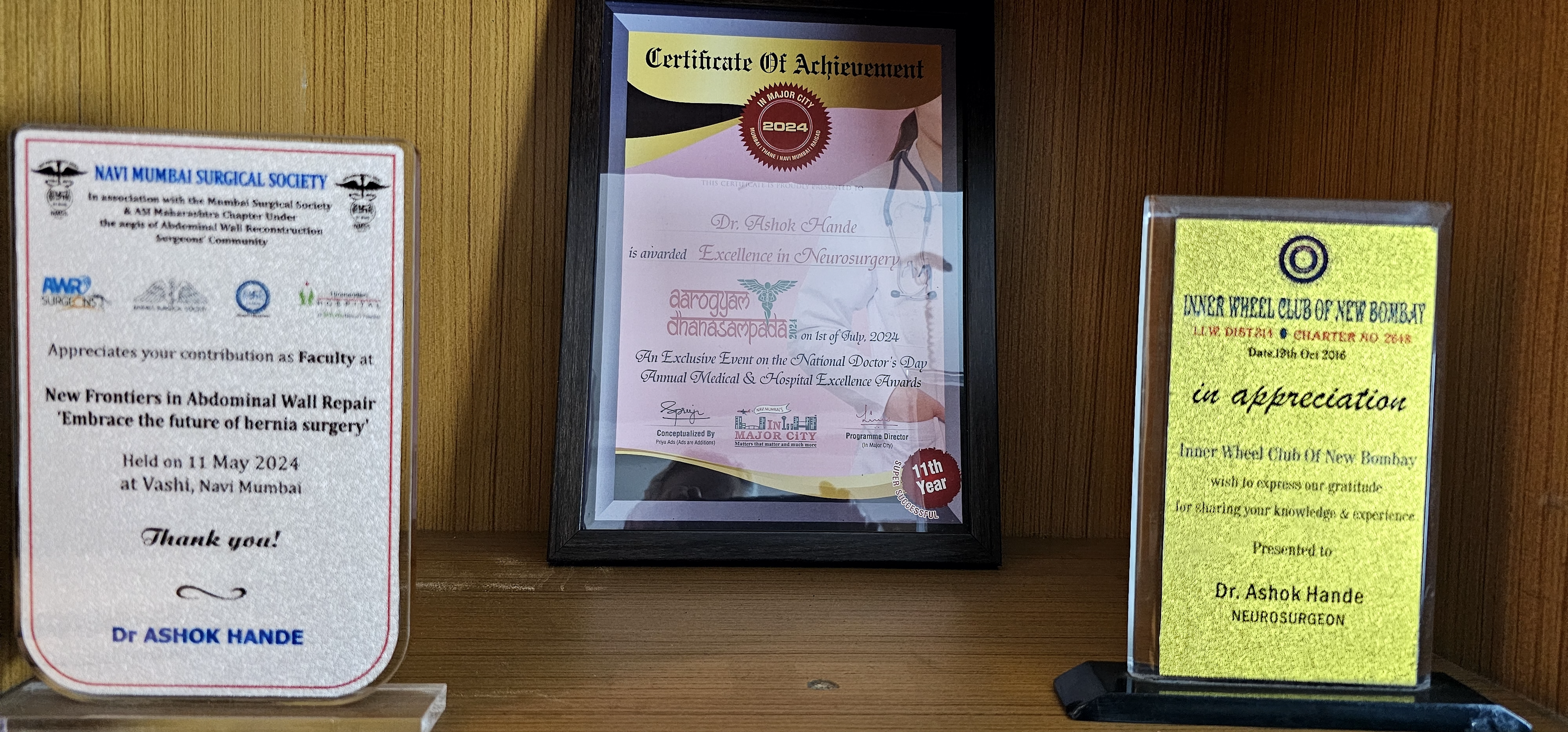 Dr. Ashok Hande recognized for public health education in stroke prevention